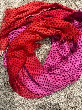 Two-Tone Pink and Rose Quartz Scarf - Women's Lightweight Wrap NWT